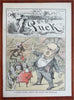 American Politics Opper art 1880's Puck Political Cartoons Lot x 10 color prints