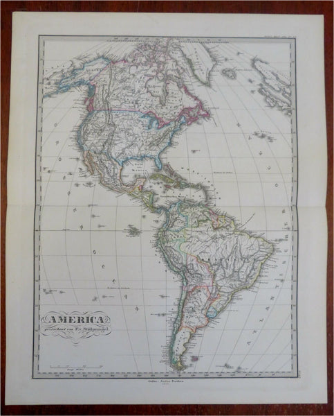 North & South America Caribbean territorial United States 1875 Stulpnagel map