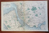 Liverpool England Mersey River 1881 Edward Weller large detailed city plan