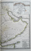Arabian peninsula Red Sea Nile Delta 1865 Menke fine historical map