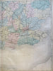 England & Wales United Kingdom London York Cardiff Manchester 1853 Black map