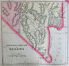 Utah Nevada states 1887 Mitchell Bradley large old map hand colored