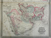 Arabia Ottoman Empire Turkey Syria Middle East Persia 1866-79 A.J. Johnson map