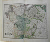 Lower Saxony Magdeburg Mecklenburg Holstein Germany c. 1840 Lizar oversized map