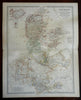 Kingdom of Denmark Schleswig-Holstein Mecklenburg Anhalt 1868 Johnston map