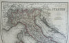 Kingdom of Italy San Marino Rome Venice Genoa Naples Florence Milan 1873 map