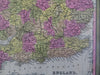 England Wales United Kingdom London Cardiff York 1848 Cowperthwait Mitchell map