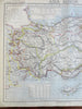Ottoman Empire Anatolia Asia Minor Turkey Cappadocia 1883 Letts scarce map