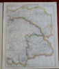 Austrian Empire Hapsburg Lands Austro-Hungarian 1883 Letts detailed 3 sheet map