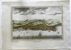 Dabhol India Harbor View Dutch Ships c. 1761 engraved prospect view