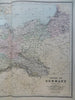 northern German Empire Prussia Saxony 1889-93 Bradley hand color detail map