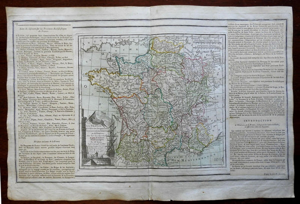 Kingdom of France Ancien Regime Normandy Dauphine 1766 Brion engraved map