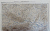 Altitude Map of Germany Geography Mountain Rangers 1873 Ravenstein 4 sheet map