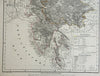 Kingdom of Illyria Austrian Crown Lands Carinthia 1850's Flemming detailed map