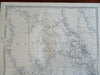 Eastern Australia New South Wales Queensland 1865 Johnston large folio map