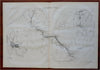 Panama Canal Isthmus Route Panama City Colon plan 1882 French detailed map route