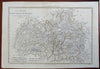 Bavaria & Swabia Holy Roman Empire Kreise Munich Baden c 1780 Bonne engraved map