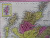 Scotland Edinburgh Glasgow Orkneys Shetland 1848 Cowperthwait Mitchell map