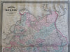 Russian Empire Poland Ukraine Finland Caucasus Moscow 1879 Johnson scarce map