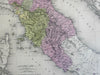 Italy Lombardy Parma Modena Tuscany Papal States Rome Venice 1846-9 Mitchell map