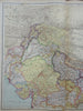 Northern India Punjab Bengal Tibet Kashmir 1914 Philip huge detailed scarce map