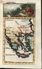 Greece Greek Islands Balkans Illyria eclipse view 1739 Bourgoin old color map