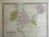 Western Europe British Isles France Low Countries Spain Portugal 1841 map