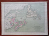 Canadian Maritimes Newfoundland Nova Scotia New Brunswick 1873 Williams map