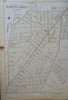 Pawtucket Rhode Island c. 1890's detailed city plan churches schools mansions