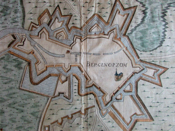 Bergen Op Zoom Netherlands Low Countries 1673 Priorato city plan