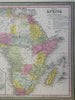 Africa Continent 1850 Thomas Cowperthwait map large inset Liberia Mts. of Moon