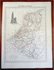 Low Countries Netherlands Belgium Holland Amsterdam c. 1840-45 decorative map