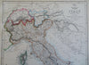 Italy Switzerland Tyrol Rome Florence Turin Milan Genoa c. 1856-72 Weller map