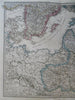 Prussia Baltic Sea Poland Lithuania Latvia Estonia 1868 Petermann detailed map