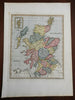 Scotland United Kingdom Edinburgh Glasgow Aberdeen 1823 scarce Ellis map