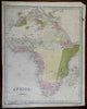 Africa continent Donga Mts. empty interior 1841 Goodrich Bradford Boynton map