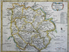 Herefordshire England County Map British Isles UK 1738 Robert Morden map