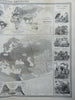 Birds of Europe Geographic Distribution Zoology 1856 Blackwood map w/ vignettes