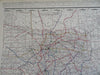 Texas Eastern & Western Dallas El Paso c.1880's-90 Cram large two sheet map