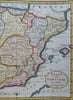 Spain & Portugal Andalusia Grenada Castile Aragon Catalonia c. 1800 Bowen map