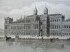 Whitehall British Royal Palace London Thames Rives 1892 engraved print