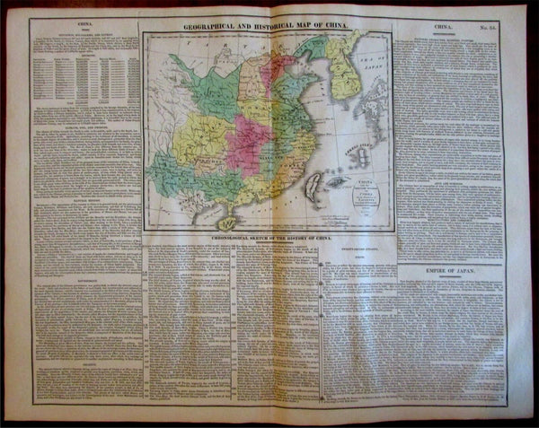 China Korea Asia Geographical Historical religion 1821 Carey large engraved map