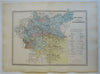 German Empire Prussia Bavaria Saxony Westphalia c. 1870 Jacobs engraved map