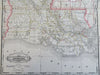 Louisiana New Orleans Baton Rogue 1887-90 Cram scarce large detailed map