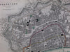 Frankfurt Am Main Germany city plan 1837 panorama view markets fine old SDUK map