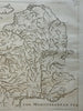 Rivers of France Seine Loire Rhine 1711 John Senex engraved map