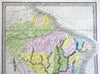 Brazil Paraguay Guyana Suriname French Guyana 1845 Greenleaf map