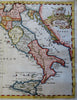 Italian Peninsula Rome Florence Genoa Venice Milan Naples 1771 decorative map