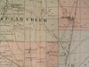 Allen County Ohio Lima Ottawa & Railroads 1875 fine large old hand color map