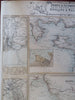 Southwest U.K. Coastal Tows Cardiff Bristol Swansea c. 1855-60 Fullarton map